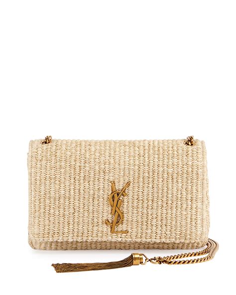 ysl kate raffia bag.